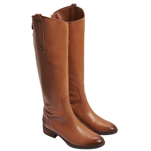 Sam Edelman Shoes - SAM EDELMAN Penny Riding Boots Leather Tan Brown Size 8.5
